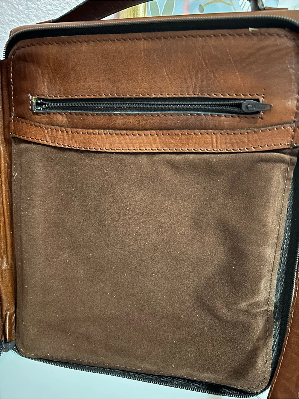 Vintage Jimenez H. Piel Locking Leather Messenger Bag Portfolio Briefcase w/Keys